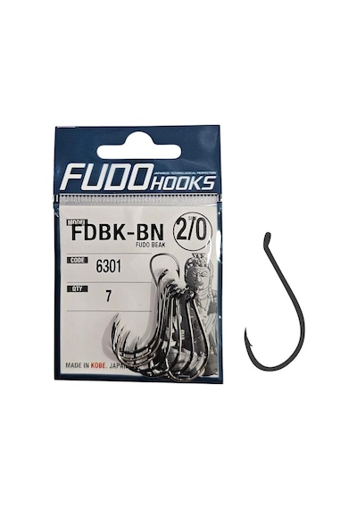 Fudo 6301 No:2/0 Fudo Beak Black Nikel Olta İğnesi 7 Adet