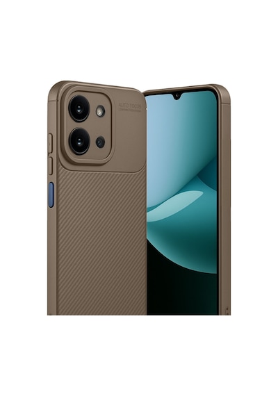 Redmi 15c 4g Auto Focus Karbon Kapak - Kahverengi Bz8683140906450