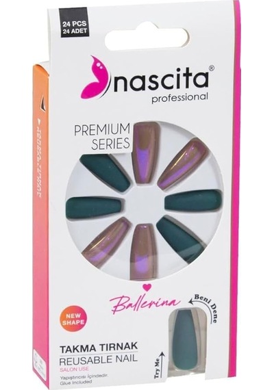 Nascita 24'lü Ballerina Renkli Takma Tırnak - 156 Sku: Smg8690010499738