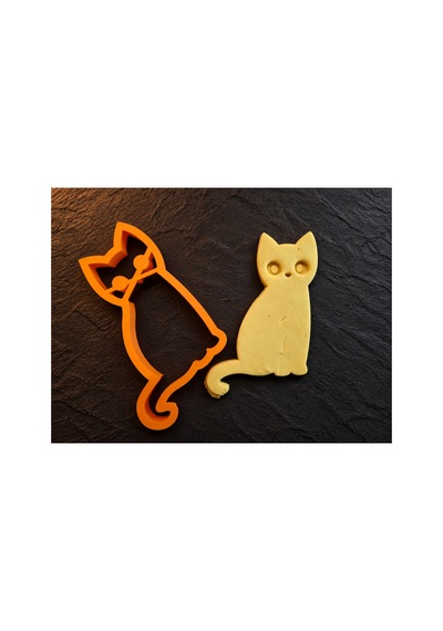 Halloween Kedi Kurabiye Kalıbı - Cadılar Bayramı Kedi Figürlü Hamur Kesici Diğer