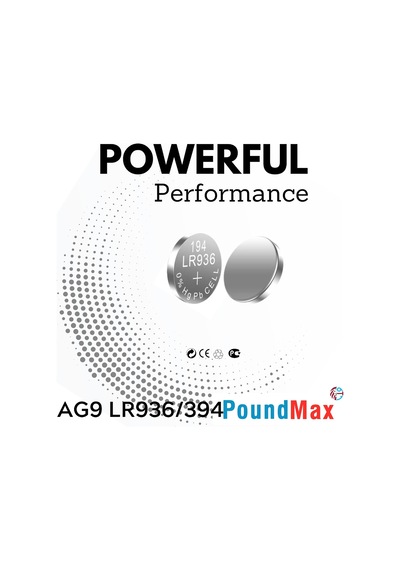 10x Ag9 Lr45, Lr936, 394 1.5v - Alkalin Düğme Piller 1x 10'lu Paket