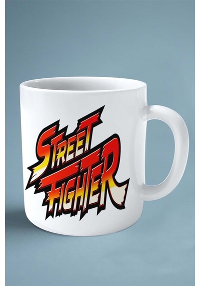 Street Fighter Oyun Baskılı Kupa Bardak Çift Taraflı Kişiye Özel Model 4 Çok Renkli
