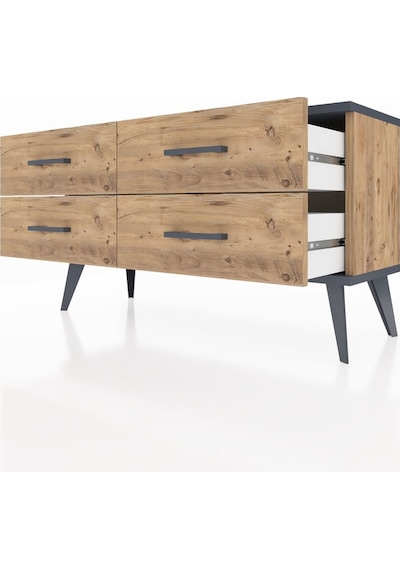 Arges Şifonyer 4 Raflı 88x30x48 Çam-antrasit/çam Antrasit/çam Arges Şifonyer 4 Raflı 88x30x48 Çam-antrasit/çam Antrasit/çam
