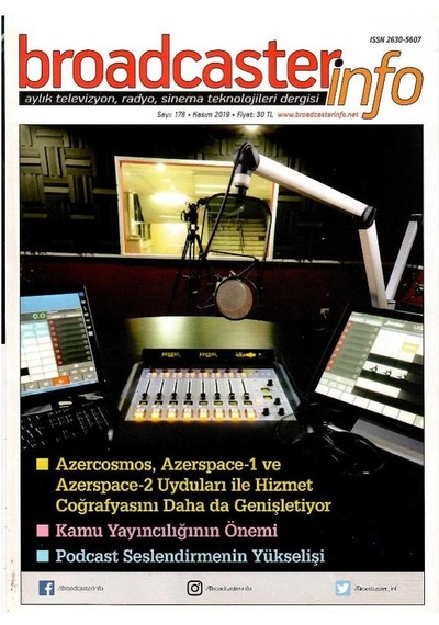 Broadcasterinfo:aylık Televizyon,radyo,sinema Teknolojileri Dergisi-podcast Seslendirmenin Yükselişi Sayı:178-kasım 2019 Retro Koleksiyon Eski Baskı