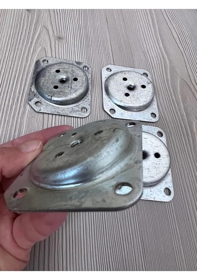 Hamadex Açılı Metal Bağlantı Aparatı, M8 Vida Girişli, 4 Adet, Mobilya Montaj Aparatı, Masa Sandalye Sehpa İçi Genel