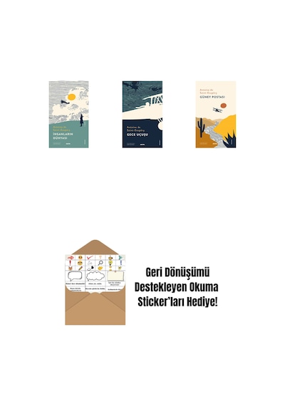 İnsanların Dünyası + Gece Uçuşu + Güney Postası + Okuma Sticker'ları