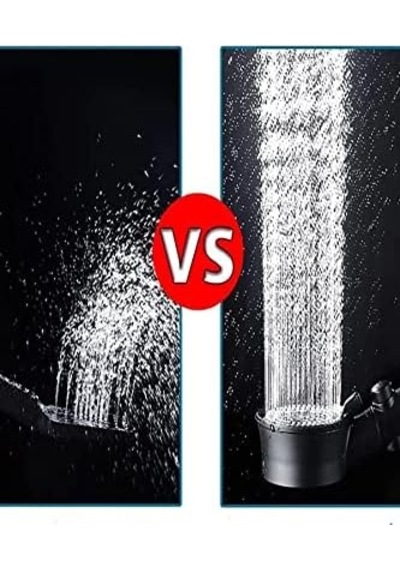 Siyah Turbo Fan Su Tasarruflu Yüksek Basınçlı Duş Başlığı