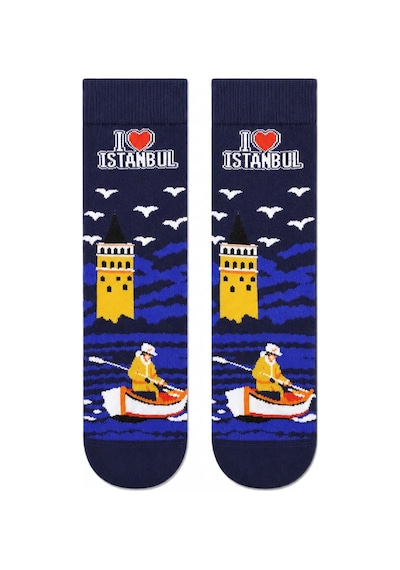 Carnaval Socks I Love İstanbul 5'li Kutulu Çorap Seti Taksi Ve Sokak Lezzetleri 2000386