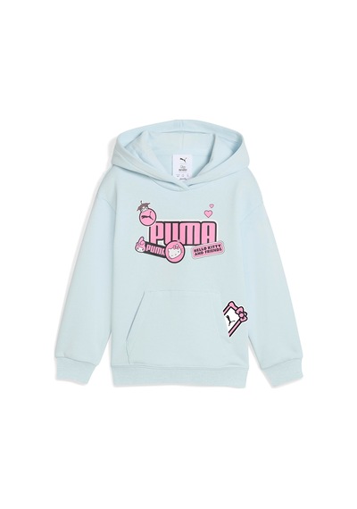 Puma 63238747 Puma X Hk&fr Graphic Hoodie Sea Glass Çocuk Zıp Hoodıe 4 - 5 Yaş mavi