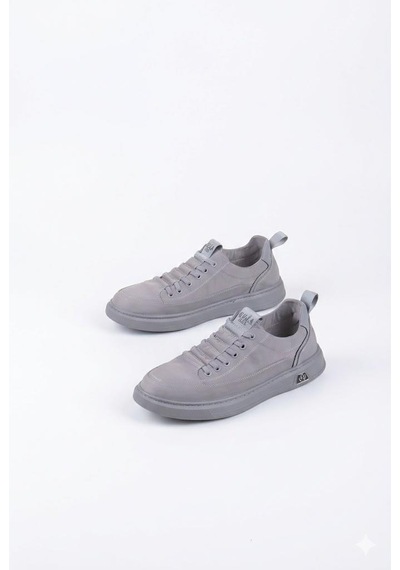 Guja 26y510-2 Rahat Kauçuk Taban Tekstil Lastik Bağcıklı Sneaker Erkek Ayakkabı Gri