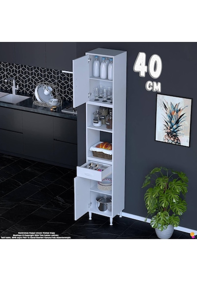 Modilayn Ece Fırın Bölmeli Kapaklı Çekmeceli Çok Amaçlı Dolap - Kahve Ve Mutfak Köşesi 40 Cm Beyaz Modilayn Ece Fırın Bölmeli Kapaklı Çekmeceli Çok Amaçlı Dolap - Kahve Ve Mutfak Köşesi 40 Cm Beyaz
