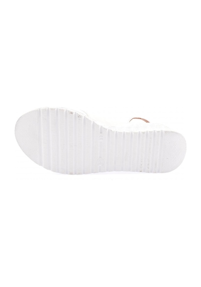 Dgn 18005-2108 Bayan Dolgu Taban Topuklu Sandalet 18005-2108-R0198 Beyaz