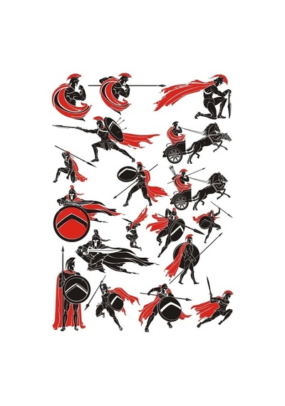Spartalı Sticker Set 20 Parça Telefon, Tablet, Defter, Laptop Sticker
