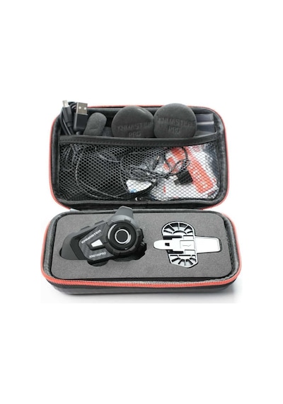 Knmaster Kn6100 Pro Motosiklet Kask İnterkom Seti-karbon Siyah