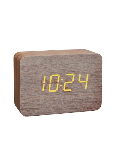 Tfa Dostmann Design Funk-wecker Holz-optik Clocco'da, 60.2549.08, Kunststoff, Braun/turuncu High Quality En Iyi Kalite Aydınlatma