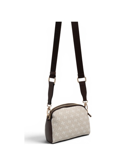 Silver Polo Sp1144 Kadın Çapraz Çanta Monogram Taş-kahve