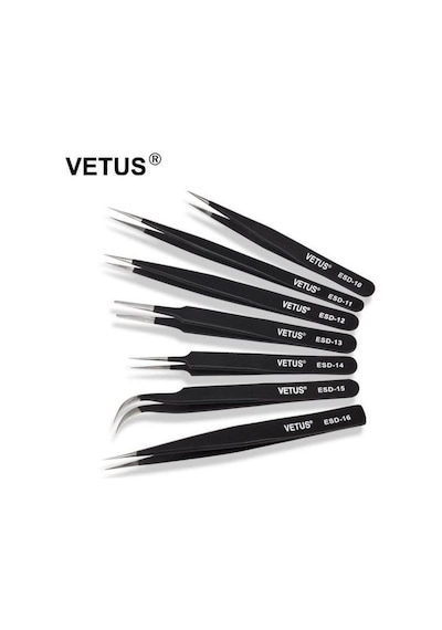 7 Çeşit Vetus Hassas Elektronik Cımbız Seti Antistatik Çelik