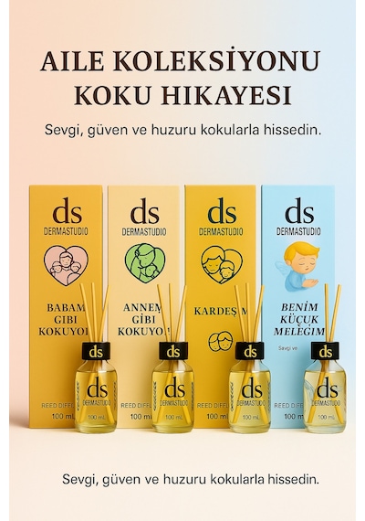 Aile Koleksiyonu Oda Kokusu 100ml Babam, Annem, Kardeşim, Küçük Meleğim Karışık