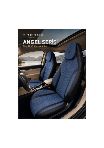 Geely Emgrand 2010-2012 Uyumlu Angel Serisi Mavi Siyah Oto Koltuk Kılıfı