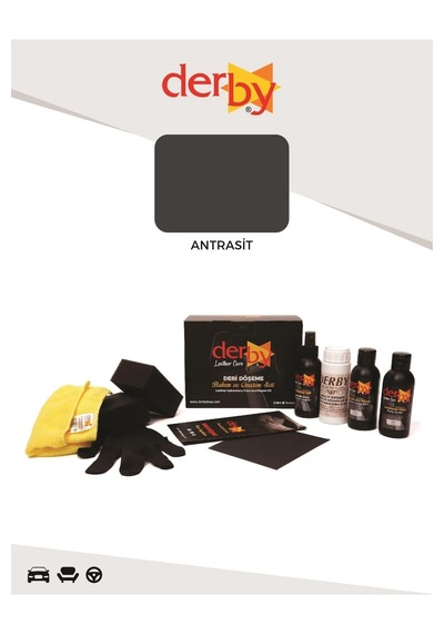 Derby Antrasit Oto Torpido Plastik Trim Aksam Boyama 4 Lü Set