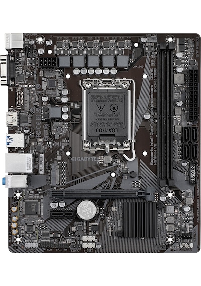 Gıgabyte H610m H V2, Rev.1.0, 5600mhz, 2xddr5, M.2, D-sub, Hdmı, 12-13.14.nesil, Lga1700 Soket, Anakart