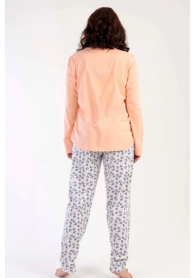 Vienetta 303214 Geniş Büyük Beden Kadın Pijama Takımı Somon V1 Somon