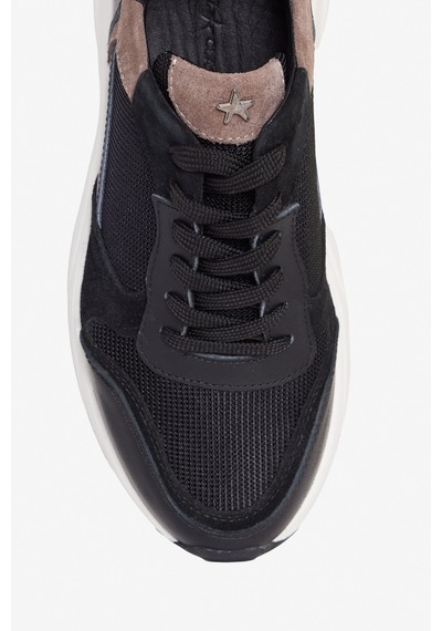 Altınyıldız Classıcs Erkek Sıyah %100 Deri Sneaker Spor Ayakkabı Siyah