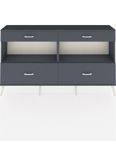 Arges Konsol 2 Raflı 4 Çekmeceli 176x30x99 Antrasit-antrasit Antrasit-antrasit Arges Konsol 2 Raflı 4 Çekmeceli 176x30x99 Antrasit-antrasit Antrasit-antrasit