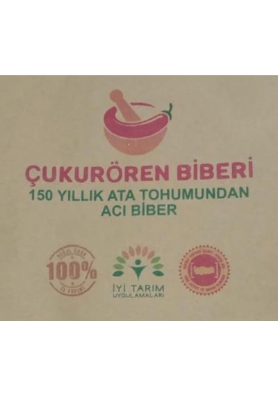 Bilecik Çukurören Acı Cin Biberi Kurutulmuş 3 x 20'li