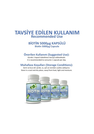Gökçek Şifa Biotin B7 Vitamin 60 Kapsül