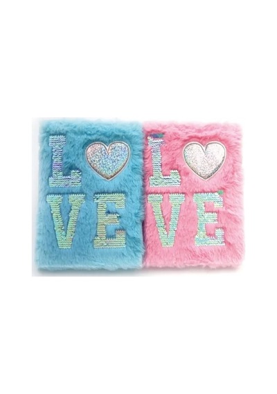 Lb Love Tasarımlı Peluş Hatıra Defteri Çok Renkli