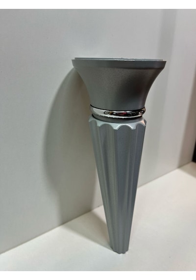 Oscar Sert Plastik Ayak 19cm Gri Koltuk Dolap Komidin Şifonyer Modern Tv Ünite Ayağı Mobilya Puf Gri