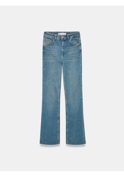 Dilvin 72376 Likralı Flare Jean Mavi