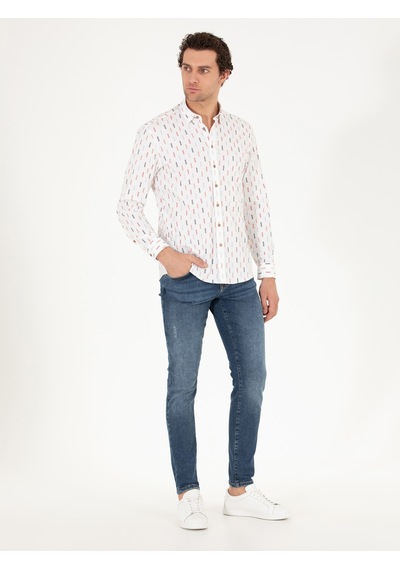 Cacharel Beyaz Regular Fit Uzun Kollu Gömlek 15841036