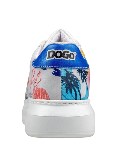 Kadın Vegan Deri Beyaz Sneakers - Azur Tasarım Çok Renkli