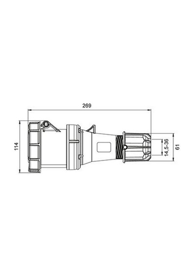 Mete Enerji 4x63a. Ip67 Uzatma Prizi 406416