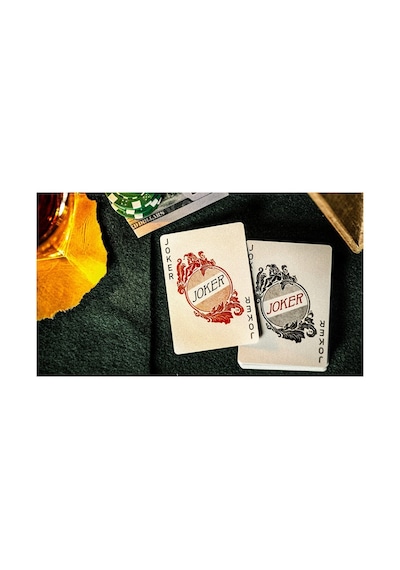 Green Cohorts Vintage Casino Tarzı Oyun İskambil Kartı
