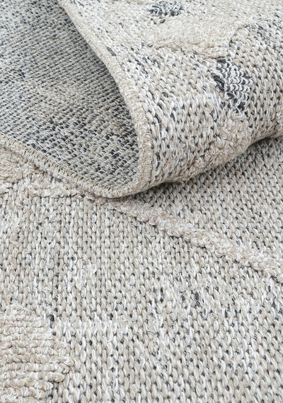 Cool Halı Adora Bej İnce Halı Kilim Kabartmalı Yumuşak Pamuklu Oturma Odası Salon Yatak Odası Halısı