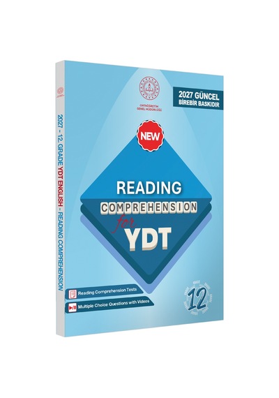 2027 YDT MEBİ İngilizce 12.Sınıf Reading Okuma-Anlama Kitabı Soru Bankası Video Çözümlü BASKI ÜCRETİ