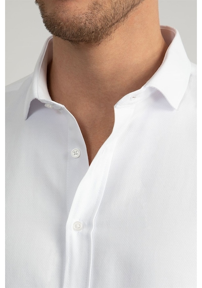 Tudors 22773 Slim Fit Dar Kesim Armürlü Erkek Gömlek Beyaz Tudors 22773 Slim Fit Dar Kesim Armürlü Erkek Gömlek Beyaz