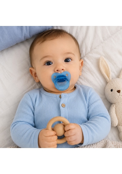 Wee Baby Akide Damaklı Emzik No:2 Mavi 6-18 Ay