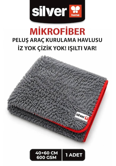 Premium 600 Gsm Peluş Mikrofiber Araç Kurulama Havlusu 40x60 Cm Ultra Emici Oto Kurulama Bezi Çizmez İz Ve Tüy Bırakmaz
