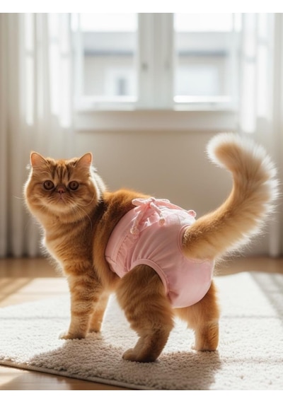 Rosie Pink Kedi İç Çamaşırı Regl Külot Don