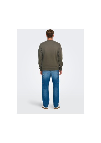 Only & Sons Onsfootball Reg Crew Sweat Major Brown