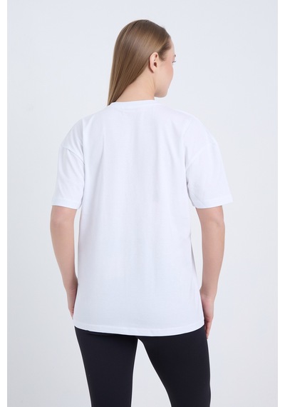 Velvoria Unisex Oversize Basic Beyaz T-shirt
