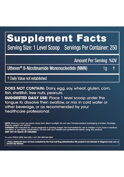 Prohealth Longevity Nmn Pro Pure Powder Nicotinamide Mononucleotide - 250 Servis Aromasız
