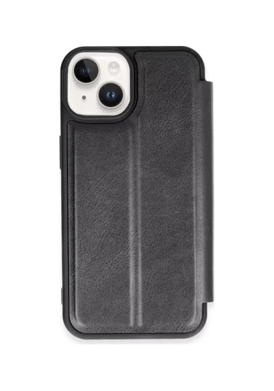Mey İthalat Apple Uyumlu iPhone 15 Kılıf Flip Cover - Siyah
