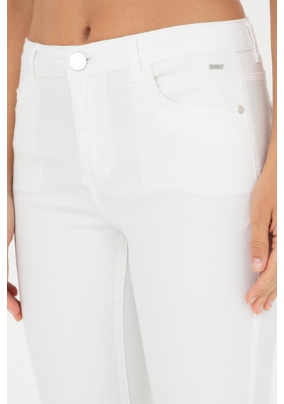 U.S. Polo Assn. Kadın Beyaz Toothpick Fit Kanvas Pantolon 50281692-VR013