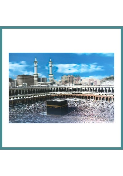 Trendexa 3 Boyutlu Resim Ekstra Çözünürlüğe Sahip Kabe Resmi Mekke Tablosu 40x60 Cm Mac