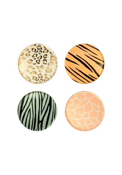 Meri Meri - Safari Animal Print Side Plates - Safari Tabak - S - 8'li